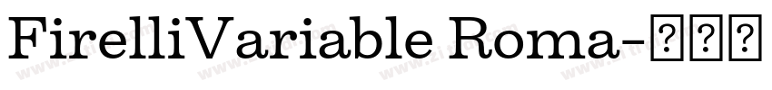 FirelliVariable Roma字体转换